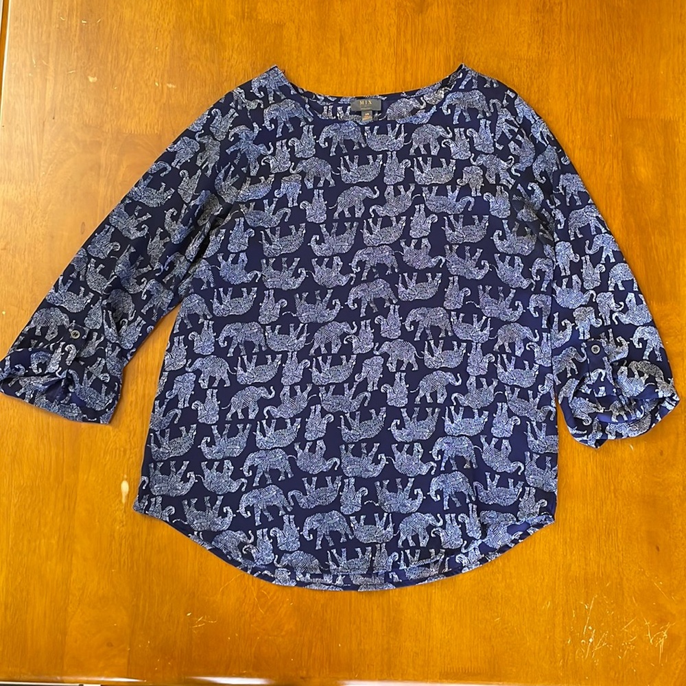 MIX by 41 Hawthorn elephant blouse
